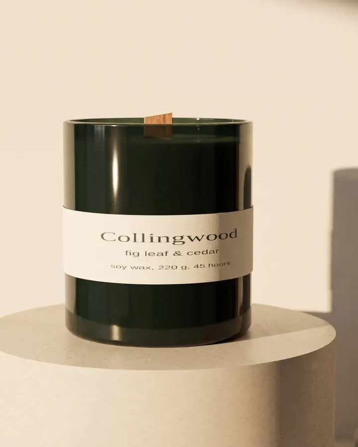 Collingwood candle, made from a phone photo